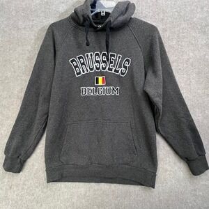 NAS Brussels Belgium Hoodie Pullover‎ Sweatshirt Gray Mens Size L